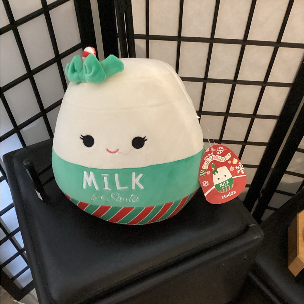 Squishmallows Holiday 'Milk for Santa' Green & White Plush - Hedda